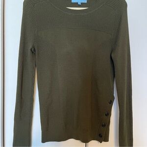 Antonio Milano 100% Wool Sweater Size Medium Olive Green